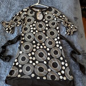 Bisou Bisou Black And White Dress Size Medium
